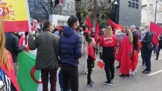 مظاهرة تجمع المغاربة والجزائريين في اسبانيا ضد البوليساريو