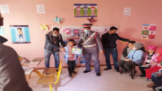 البيرات:نشاط تحسيسي وترفيهي لفائدة تلاميذ مجموعة مدارس المحمادة الابتدائيةمن تنظيم عصبة كلميم واد نون للدراجات