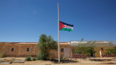The Saharawi (Polisario) representative to the UN, Ahmed Boukhari, died on 4 April 2018 in Spain after a long illness at the age of 64. Flags all over the Saharawi Refugee Camps in Tindouf Province, Algeria was lowered to half staff to commemorate the diplomat. Tindouf, Algeria, 5 April 2018. (Photo by Noe Falk Nielsen/NurPhoto via Getty Images)