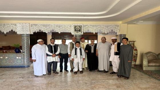 وفد ليبي يحل بفيلا السيد عبدالله السباعي