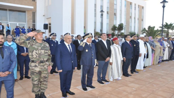 عامل سيدي إفني يترأس مراسم تحية العلم الوطني احتفالا بالذكرى 68لعيد الاستقلال
