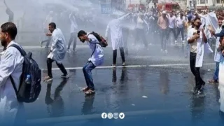 خراطيم المياه تفرق تظاهرة الممرضين بالرباط