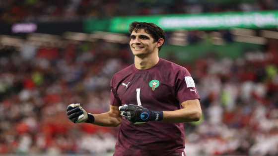 AL RAYYAN, QATAR - DECEMBER 06: Yassine Bounou of Morocco during the FIFA World Cup Qatar 2022 Round of 16 match between Morocco and Spain at Education City Stadium on December 06, 2022 in Al Rayyan, Qatar. (Photo by Catherine Ivill/Getty Images)